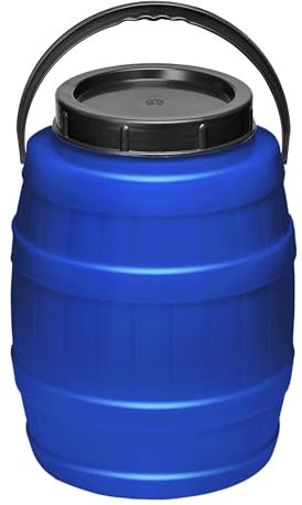 Garronda contenitore in plastica da 12 litri con coperchio, tanica acqua, piccolo bidone per acqua, scatola con coperchio perfetto per il trasporto sicuro e per la conservazione GD-0086, Blu