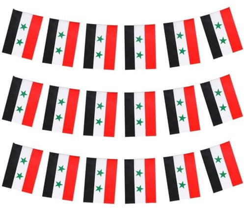 Lpitoy Syrien-flaggen, Kleine Syrien-Flagge, Syrische Flagge, Wimpelflaggen, Banner, Party-Dekorationen, Zubehör Für Bar-Festival Im Innen- Und Außenbereich
