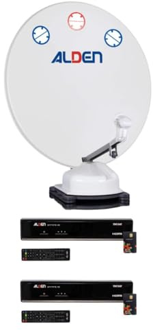 Alden Pack Orbiter Parabole Auto 85cm + 2 x Décodeurs TNTSAT + LNB Twin