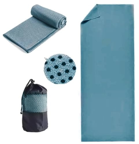 Oaygat Tapis de yoga absorbant la transpiration, 61 x 182,9 cm, séchage rapide, tapis de yoga chaud, tapis de yoga antidérapant avec sac de transport en maille pour bikram, pilates, salle de sport