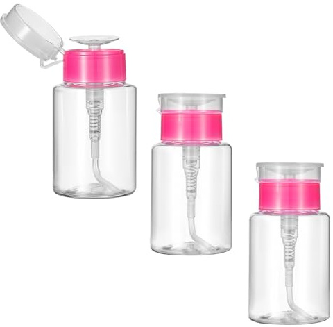 3 Stück Nagellackentferner Pumpflasche 150 ml Nagellackentferner Flasche mit Pumpspender zum Herunterdrücken