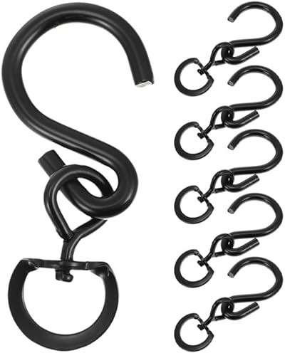 VICASKY Rotating Button Flower Pot Swivel Hooks 10Pcs Heavy-Duty Plant Hanger Buckles for Hanging Baskets Wind Chimes Lanterns Outdoor Wall Balcony Use