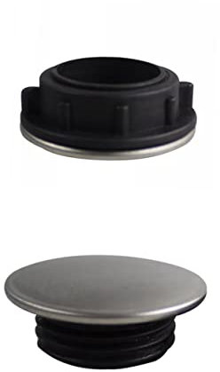 Mipcase Lot de 4 Caches Trou D’évier Cuisine en Acier Inoxydable et Pp, Installation Facile, pour Trou de Robinet ou Distributeur de Savonnette, Argenté