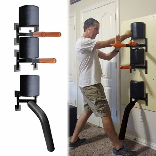 Wing Chun - Equipo de entrenamiento de pared, maniquí de artes marciales con brazo de resorte de madera, herramientas de entrenamiento de Kung Fu para interiores, dispositivo de práctica de tai chi