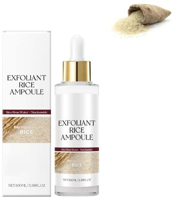 Peel Shot Glow Fiala di riso Duo, Peel Shot Black Rice Ampoule White Rice Peeling, Riso bianco e nero come esfoliante, apertura dei pori, peeling delicato, rimozione dei punti neri (bianco, 100 ML)