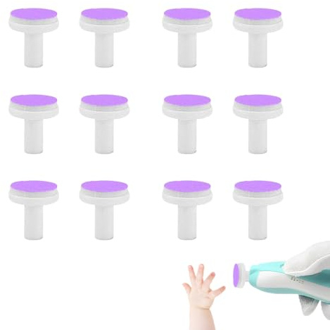 Quesuc 12 Pcs Cuscinetti Elettrici Di Ricambio Per Tagliaunghie Adatti Per Teste Tagliaunghie Per Bambini 6 Mesi In Su, Per Lime Per Unghie Standard Per Bambini