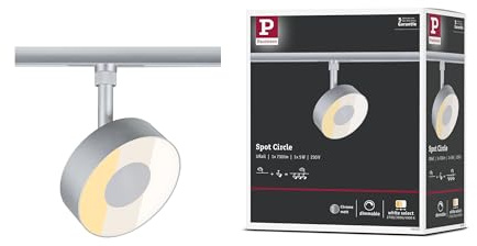 Paulmann URail Schienenspot Circle 220lm 5W 2700-4000K dimmbar 230V Chrom matt 93152