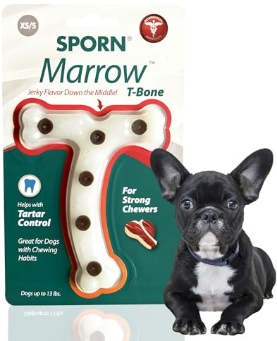 SPORN Dog Dental Toy, Marrow Chew, T-Bone
