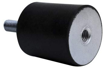 RS PRO RS PRO Naturgummi Gummipuffer, Außen-/Innengewinde Puffer M5 6.6 kg, Ø 15 mm x 15 mm, 45 Shore A, Packung a 8 Stück