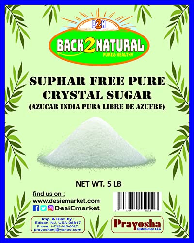 Back2Natural Suphar Free Pure Crystal Sugar - 5lb