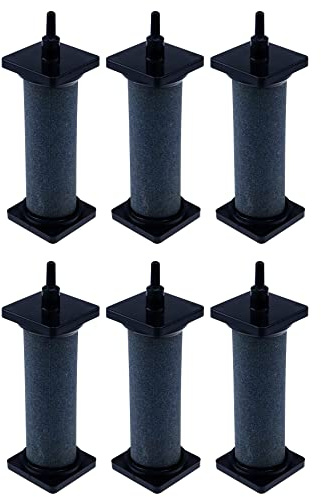 Meprotal 6 Stück 3 x 10,2 cm Luftstein Zylinder Blasendiffusor Luftsprudler Zubehör für Aquarien Teich Aquarium Hydrokultur Luftpumpe
