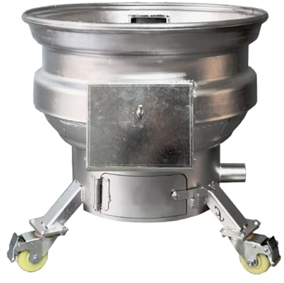 GUAWJRZDP Camping Wood Stove，Wood Burning Stove, Iron，with universal wheels, Firewood/Coal Burn, Stable and durable, Patio, kitchen cooking, Camping, Picnic, heating (Size : Diameter 60cm)