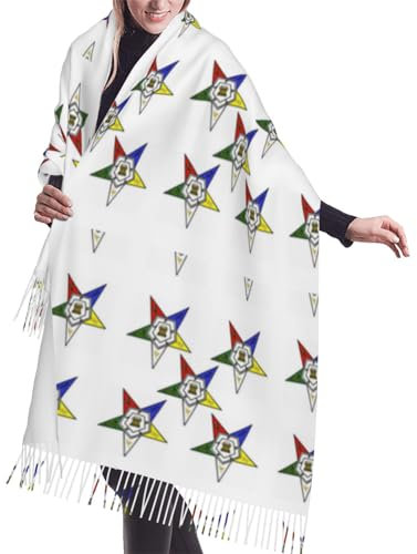 Winterschal Sterne Östliche Sterne Halstuch Kuschelige Schal Winter Deckenschal Scarf Poncho