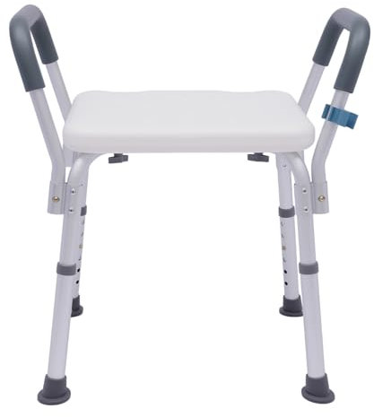 Duschstuhl mit Lehne und Armlehnen,FUROMG Duschhocker Höhenverstellbar Duschhocker füR Senioren Badestuhl Badestühle