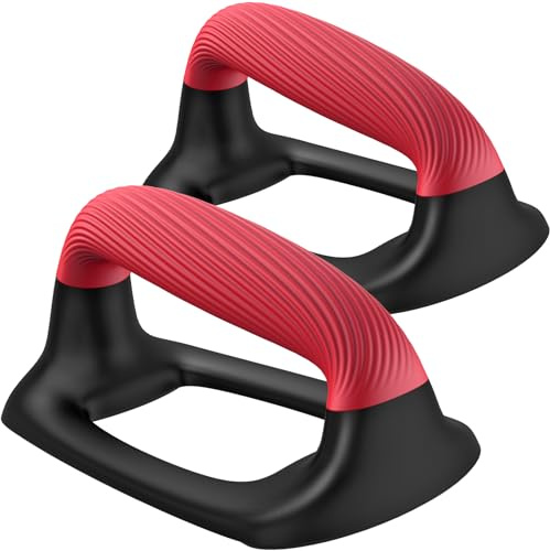 Kipika Barre per flessioni, supporto per flessioni con manico in plastica morbida ispessita, base stabile e antiscivolo, maniglie per flessioni, perfette per l'allenamento della forza del pavimento,