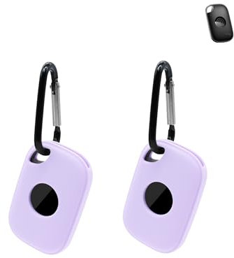 2pack Protective Case For Tile Life 360 Pro 2024 Anti-Loss Tracker Silicone Keychain- Durable and Stylish Cover,Waterproof,Anti-fall,Purple
