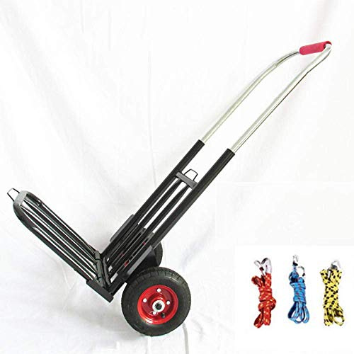 Steel Folding Trolley Shopping with Anti Puncture Pu Wheel and 60 kg Capacity Stair Climbing Trolley for Sack Truck Handcart Wheelbarrow