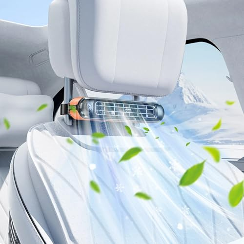 Autositz Lüfter, 4500 U/min Turbinenwindkraft 3-Stufiger Autositz Kühlventilator Universal mit 1,5 m Kabel, Einstellbare Windgeschwindigkeit, Leise, für SUV, LKW, Wohnmobile & PKW