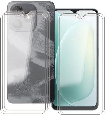 KJYFOANI Pack of 5 HD Screen Protectors for Blackview Wave 9C (6.56 inches), 9H Hardness, Anti Fingerprint, Touch Sensitive, Anti-Scratch Tempered Glass Screen Protector for Blackview Wave 9C