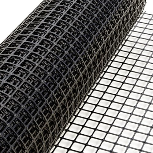 Chicken Wire Mesh Roll with 18 Pcs Fixed Straps, Heavy Duty Garden Plastic Fencing Net, Durable Rust Proof Poultry Breeding Fence & Temporary Yard, 1 M x 10 M, 3 cm Holes