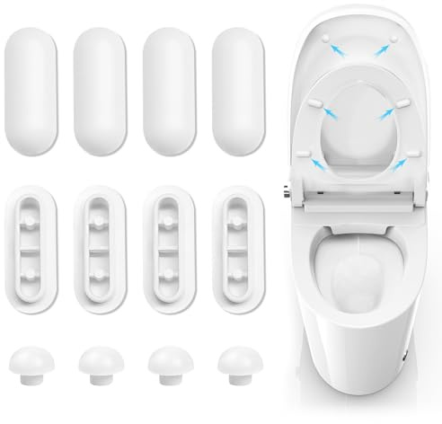 12 pezzi paracolpi per sedili wc, paraurti per coperchio copriwater, universale cuscinetti antirumore per sedile wc per water, gommini tavoletta wc ricambi per sedili wc in legno