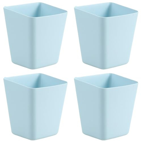 YULIAO 4 Pezzi Cestino da Appendere in Plastica per Cucina (Blu) | Piccolo Cestino Pensile Multifunzionale, Confezione Portabicchieri da Appendere ,Cesto Portaoggetti a Muro in Plastica