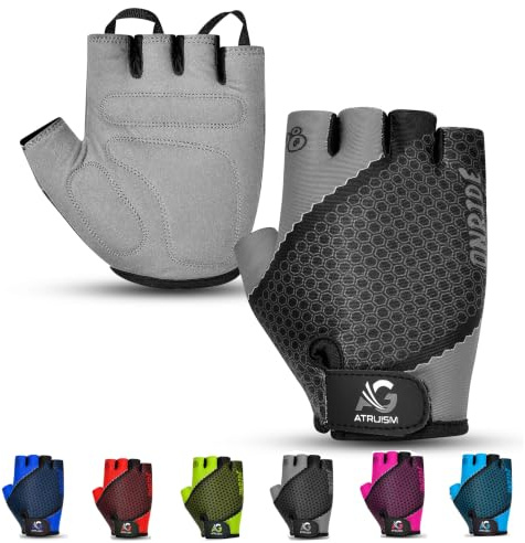 ATRUISM GEAR Kids Bike Gloves, Fingerless Cycling Gloves for Boys & Girls, Ages 2-8, MTB, BMX, Mountain Biking
