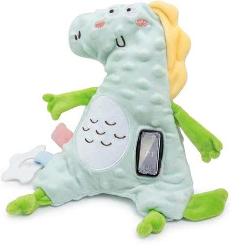 SMXWan Muñeco de confort con sonidos y luces para dinosaurios, instrumento perfecto para dormir a los niños con peluche suave