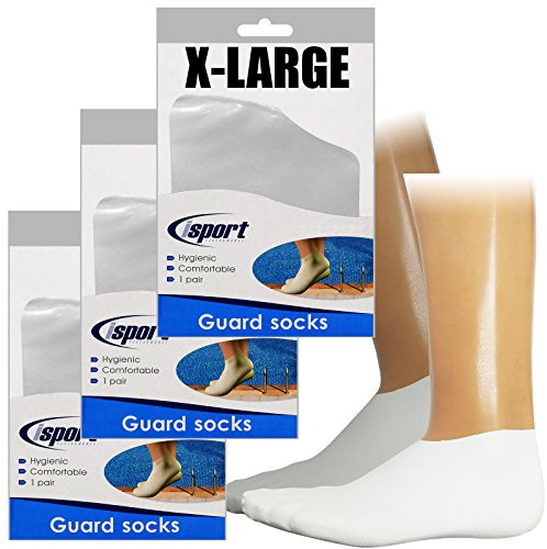 Isport latex gummi vuxen vakt Verruca simbassäng strumpor X-Large UK 8,5-11, 3 par