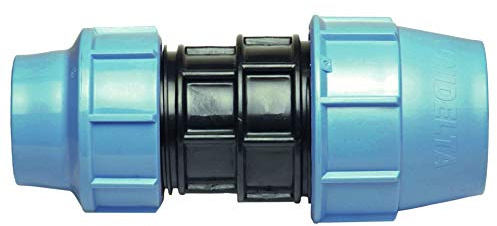 BFG mm auf 25 mm Reduziermuff MDPE PE-Wasserrohr, Kunststoff-Buchse, Adapter, OU-YTXJ-LFI4, blau, schwarz, 32 mm x 25 mm