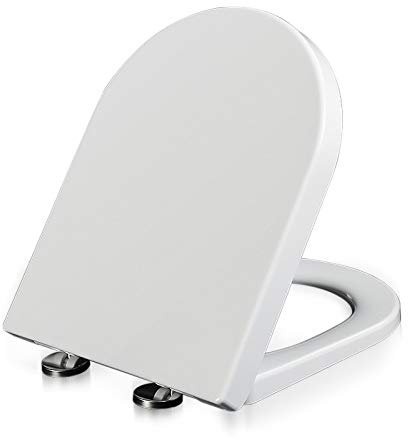 XQHD Copriwater Tavoletta WC Soft Close, Coperchio del Water Plastica Termoindurente Ideale per Bagno Sedile WC,U Shape
