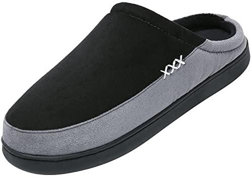Mishansha Femme Chaussons Maison Confortable Chaussons en Feutre pour Homme Pantoufles en Intérieur Pantoufles Hiver Anti-dérapant, Noir foncé 41