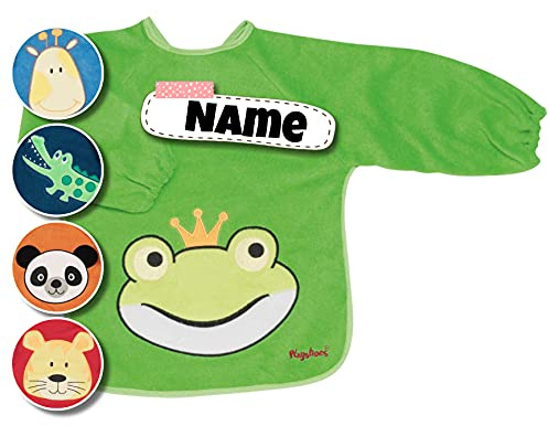 Stickling Langarm Lätzchen Baby bestickt mit Namen | personalisiert | Spucktücher Baby mit Ärmel | Baby Erstausstattung