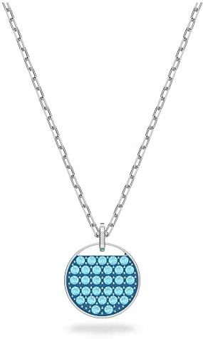 Swarovski Meteora Anhänger, Weiße, Rhodinierte Damenhalskette mit Strahlenden Kristallen