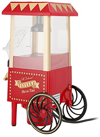 Mini Machine à Pop Corn, Popcorn Automatique, Nostalgie Vintage Machine à Pop Corn Automatique Modèle Rétro Rouge Rapide Simple Machine à Pop Corn Compacte pour Fête/Anniversaire/Cadeau(EU)