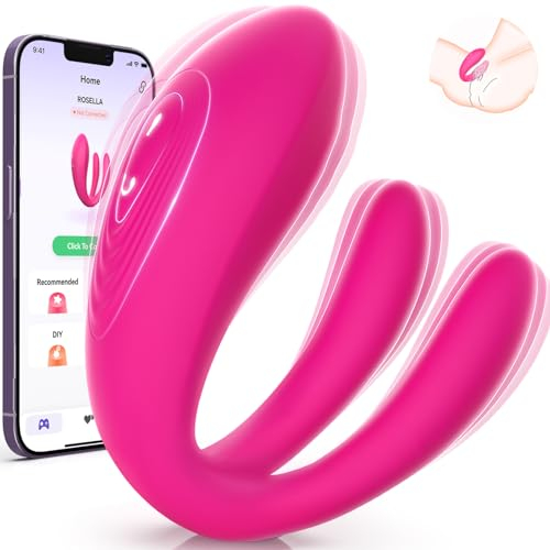 Cacuola Vibrator Sex Spielzeug für Paare die Frau, Doppelvibrator Klemmt die Klitoris Vibration für Frauen, 10x10-Modi Swing Sexspielzeug Vibratorensets fur Frauen Fingervibrator Sex Toys mit APP