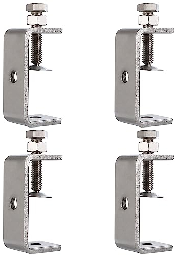 4 morsetti a C, morsetto di supporto da 65 mm, in acciaio inox 304, piccolo robusto campo di regolazione del morsetto di fissaggio 37-62 mm, fai da te, lavorazione del legno