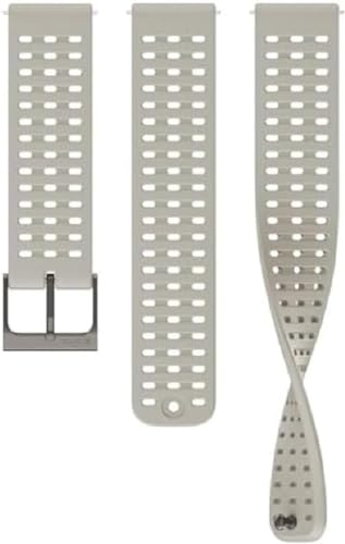 SUUNTO 22 ATH2 Silikon Armband Kompatibel Race, Vertical, 9 Peak Pro, 9 Peak, 5 Peak, Watch Strap Weiches Silikon Ersatzband 22mm Sand Gray S+M