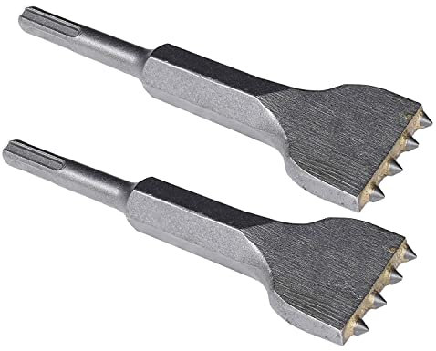 Dciustfhe 5 7/8 Inch SDS Plus Tuckpointing Mortar Raking Bit Brick Removing Chisel Bit, 4 Tips Concrete Repair Tool,2Pcs