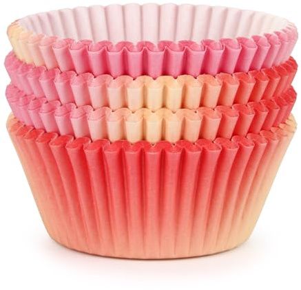 Spesh Muffinförmchen Papier 100 Stück Cupcake Formen Muffin Förmchen Papier für Geburtstag Party Hochzeit(Rosa-Gelb)