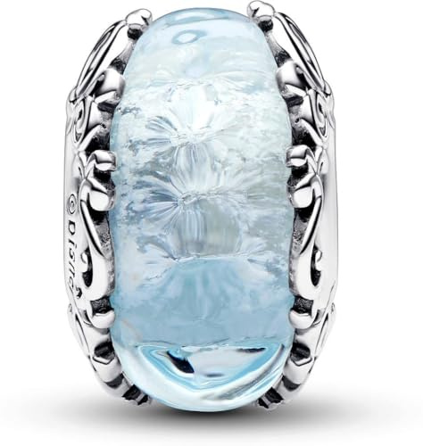 PANDORA Disney Cinderella Murano-Glas-Charm aus Sterling-Silber, kompatibel Moments Armbändern, 793073C00