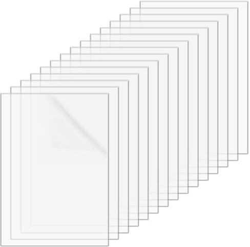 NAROSEBE 15 Fogli Acrilici Trasparente, 29,7*21cm Pannello Acrilico Trasparenti 1 mm Lastre Plexiglass A4 Lastre Pannelli Acrilici Trasparente Foglio Acrilico per Display Cornice Decorazioni Pittura