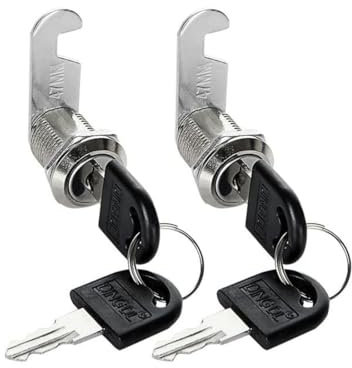 Security Mailbox Lock Set - 2 PCS Tool Box Replacement Cabinet Cam Lock with Key for Drawer, Door, Wardrobe, Letter Box and Toolbox (20MM)