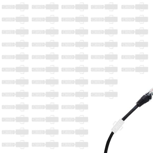 HANIUTTY 50 Stück Erkennungsbox für Kabeletiketten, wiederverwendbare Kabelmarkierungen, Etikettenhalter aus Nylon, feuerfeste Kabeletiketten für Drähte und Kabel mit 10 mm Breite