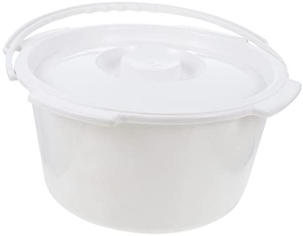 Orinal para Adultos Engrosado Tapa, Pp Blanco, Portátil | Ligero y Fácil de Limpiar, Fácil de Guardar, para Adultos Mayores y Uso Nocturno