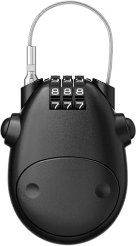 Zhenghebuy Cadenas Code à 3 Chiffres,Petits Cadenas Cable avec 75cm Câble Rétractable,Serrure à Combinaison,Serrure à Bagages,Cadenas Trotinette pour Moto,Vélo,Valises,Armoire
