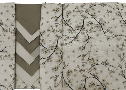 Ruoccohome Servizio da Tavola da 6 Posti, Tovaglia Rettangolare con Tovaglioli 100% Cotone, Made in Italy, Misure 150x180 cm 6 coperti tov.06