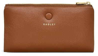 RADLEY – sadel – Mallow Street läderväska för kvinnor – snygg dubbelvikt design med 10 kortplatser, myntficka med dragkedja, anteckningar och lädertäckt dubbdetalj – inkluderar dammpåse för skydd,