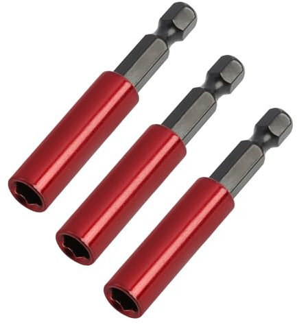 LEIBOCHAO 3pcs Porta Inserti Magnetico, Punta per Cacciavite Magnetico Portainserti Sgancio Rapido Profondità Vite Regolabile, Codolo Esagonale da 1/4 di Pollice, Lunghezza 60mm