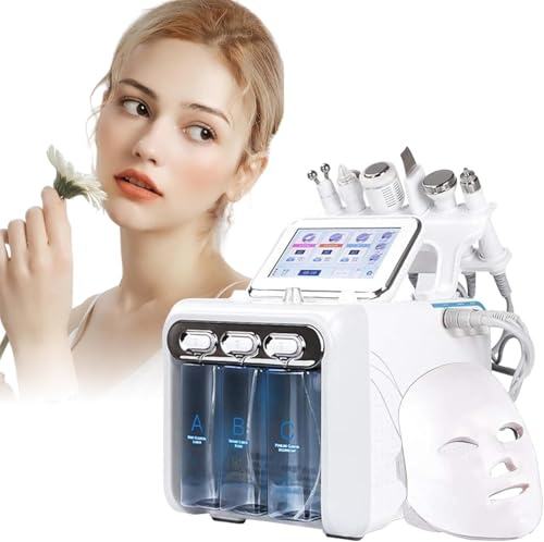 Hydrogen Oxygen Beauty Machine Professional 7 in 1 Facial Skin Care Device with Mask, Acne Relief & Brightening, At-Home Spa Facial Carefor Home & Beauty Salon Spà Care Device